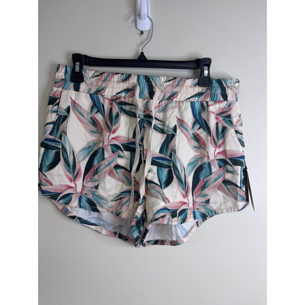 Jetty White Whale Floral Shorts Women’s NWT Tropical Drawstring Coastal Beach